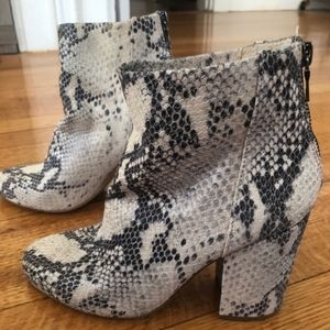 Steve Madden snakeskin booties